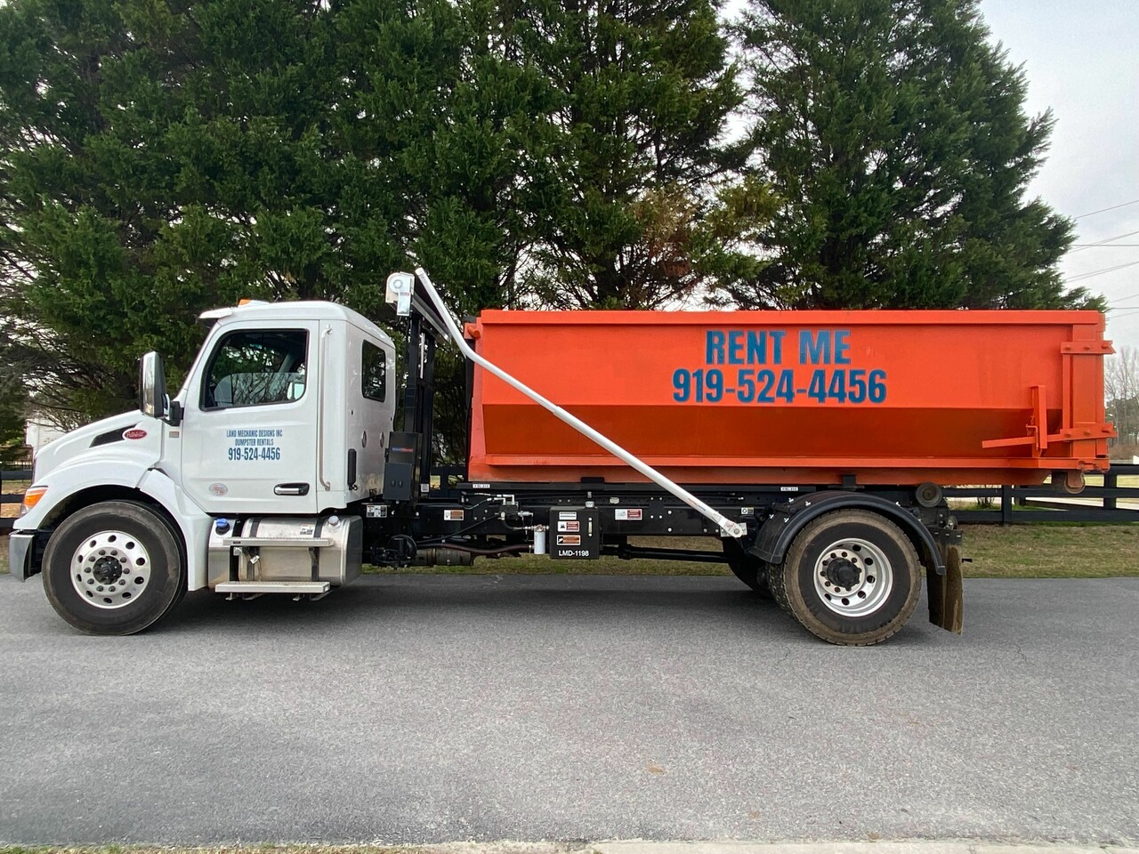 Truck for dumpster rental